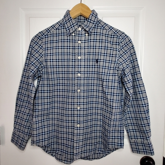 Polo by Ralph Lauren Button-Down Plaid Shirt, Long Sleeves, Boys, Size M (10-12) - Picture 1 of 8